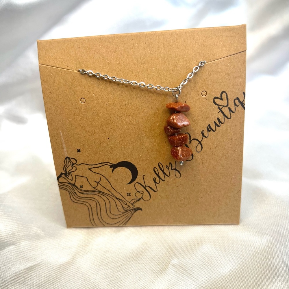 Gold Stone Sterling Silver necklace